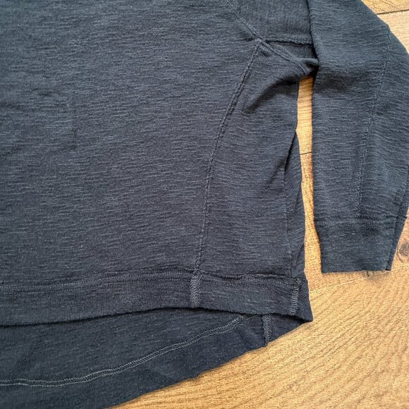 Free People Don't Forget Me Large Knit Button Detail Off The Shoulder Tee, Black - Picture 4 of 10